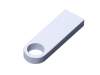 USB 3.0-флешка на 32 Гб с мини чипом и круглым отверстием (белый) 32Gb (Изображение 1)
