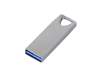 USB 2.0-флешка на 128 Гб с мини чипом и отверстием для цепочки (серебристый) 128Gb (Изображение 2)