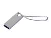 USB 2.0-флешка на 64 Гб с мини чипом и отверстием для цепочки (серебристый) 64Gb (Изображение 1)
