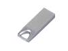 USB 2.0-флешка на 64 Гб с мини чипом и отверстием для цепочки (серебристый) 64Gb (Изображение 3)