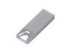 USB 2.0-флешка на 32 Гб с мини чипом и отверстием для цепочки (серебристый) 32Gb (Изображение 3)