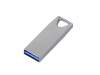 USB 2.0-флешка на 16 Гб с мини чипом и отверстием для цепочки (серебристый) 16Gb (Изображение 2)