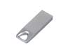 USB 2.0-флешка на 16 Гб с мини чипом и отверстием для цепочки (серебристый) 16Gb (Изображение 3)