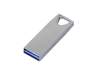 USB 2.0-флешка на 8 Гб с мини чипом и отверстием для цепочки (серебристый) 8Gb (Изображение 2)