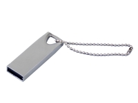 USB 2.0-флешка на 8 Гб с мини чипом и отверстием для цепочки (серебристый) 8Gb