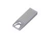 USB 2.0-флешка на 4 Гб с мини чипом и отверстием для цепочки (серебристый) 4Gb (Изображение 3)