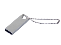 USB 2.0-флешка на 4 Гб с мини чипом и отверстием для цепочки (серебристый) 4Gb
