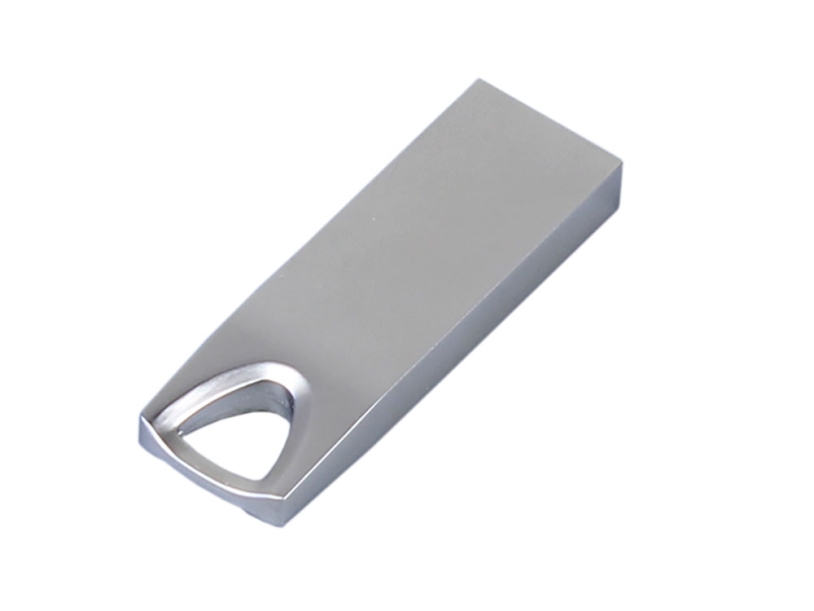 USB 3.0-флешка на 128 Гб с мини чипом и отверстием для цепочки (серебристый) 128Gb (Изображение 3)