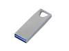 USB 3.0-флешка на 64 Гб с мини чипом и отверстием для цепочки (серебристый) 64Gb (Изображение 2)