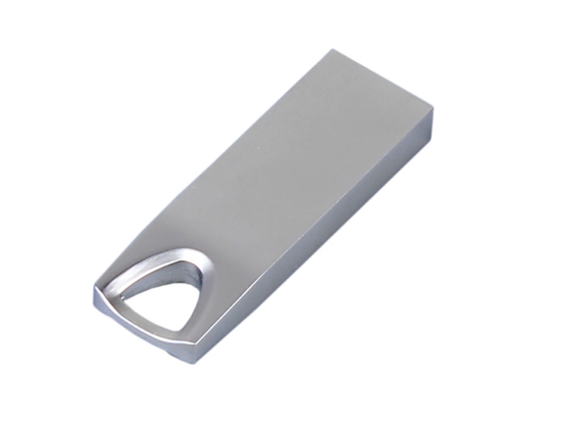 USB 3.0-флешка на 64 Гб с мини чипом и отверстием для цепочки (серебристый) 64Gb (Изображение 3)