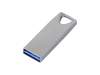 USB 3.0-флешка на 32 Гб с мини чипом и отверстием для цепочки (серебристый) 32Gb (Изображение 2)