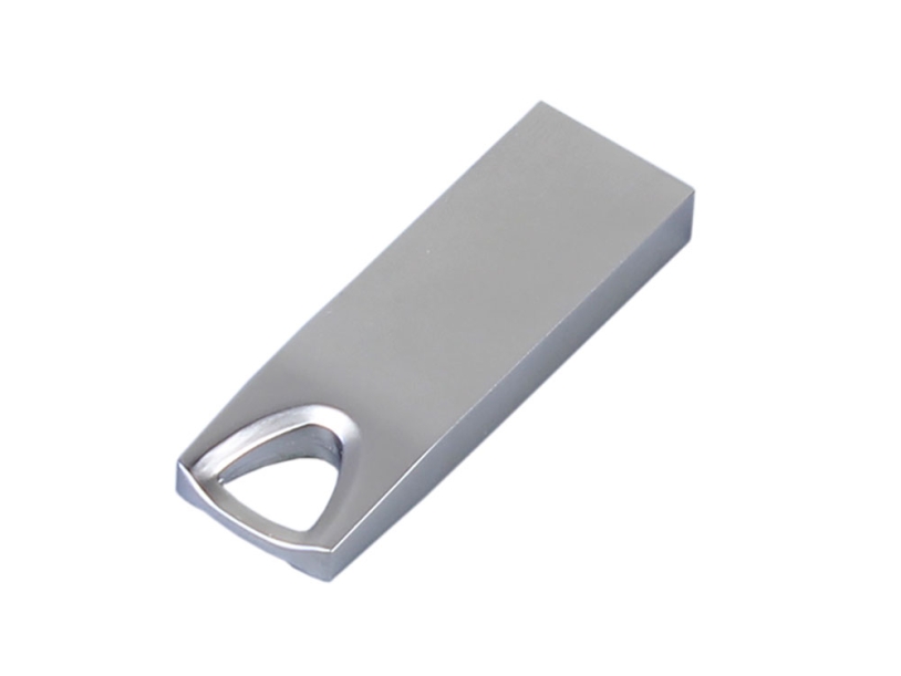 USB 3.0-флешка на 32 Гб с мини чипом и отверстием для цепочки (серебристый) 32Gb (Изображение 3)