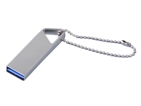USB 2.0-флешка на 32 Гб с мини чипом и отверстием для цепочки (серебристый) 32Gb