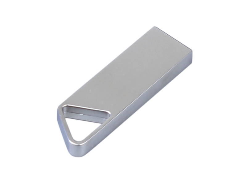 USB 2.0-флешка на 8 Гб с мини чипом и отверстием для цепочки (серебристый) 8Gb (Изображение 3)