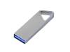 USB 3.0-флешка на 128 Гб с мини чипом и отверстием для цепочки (серебристый) 128Gb (Изображение 2)