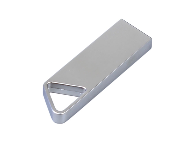 USB 3.0-флешка на 128 Гб с мини чипом и отверстием для цепочки (серебристый) 128Gb (Изображение 3)