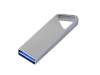 USB 3.0-флешка на 64 Гб с мини чипом и отверстием для цепочки (серебристый) 64Gb (Изображение 2)