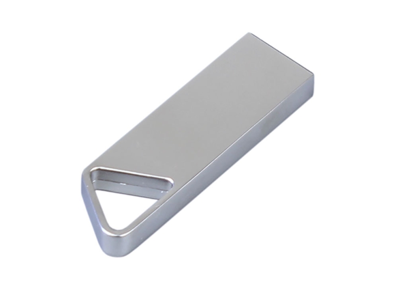 USB 3.0-флешка на 64 Гб с мини чипом и отверстием для цепочки (серебристый) 64Gb (Изображение 3)