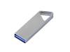 USB 3.0-флешка на 16 Гб с мини чипом и отверстием для цепочки (серебристый) 16Gb (Изображение 2)