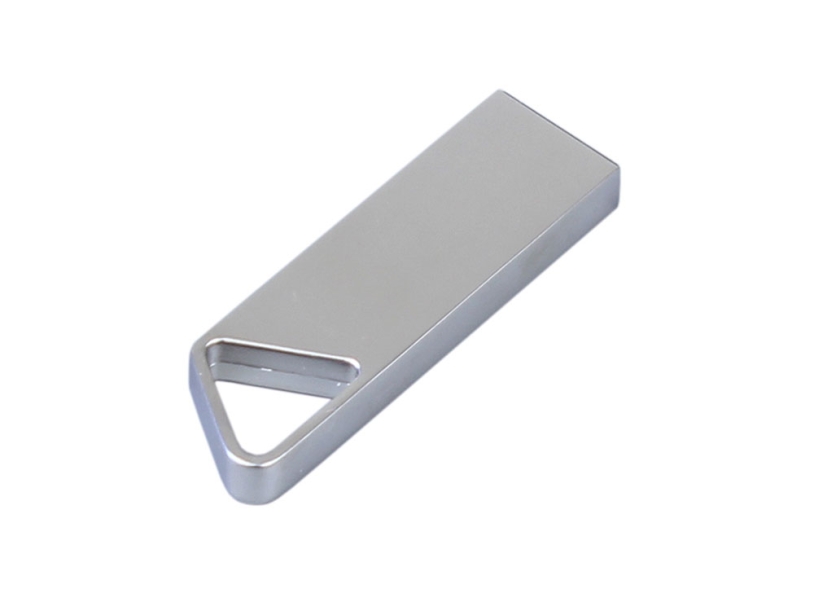 USB 3.0-флешка на 16 Гб с мини чипом и отверстием для цепочки (серебристый) 16Gb (Изображение 3)
