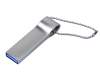 USB 2.0-флешка на 128 Гб с мини чипом и боковым отверстием для цепочки (серебристый) 128Gb (Изображение 1)