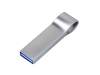 USB 2.0-флешка на 64 Гб с мини чипом и боковым отверстием для цепочки (серебристый) 64Gb (Изображение 2)