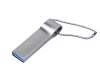 USB 2.0-флешка на 16 Гб с мини чипом и боковым отверстием для цепочки (серебристый) 16Gb (Изображение 1)