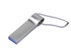 USB 2.0-флешка на 8 Гб с мини чипом и боковым отверстием для цепочки (серебристый) 8Gb (Изображение 1)