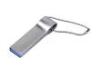 USB 2.0-флешка на 4 Гб с мини чипом и боковым отверстием для цепочки (серебристый) 4Gb (Изображение 1)