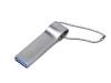 USB 3.0-флешка на 64 Гб с мини чипом и боковым отверстием для цепочки (серебристый) 64Gb (Изображение 1)