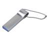 USB 3.0-флешка на 16 Гб с мини чипом и боковым отверстием для цепочки (серебристый) 16Gb (Изображение 1)