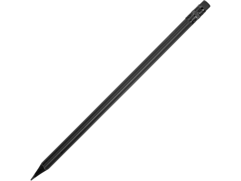 Карандаш трехгранный Blackie 3D (черный)  (Изображение 1)