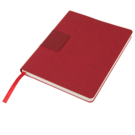 Бизнес-блокнот &quot;Tweedi&quot;, 150х180 мм, красный, кремовая бумага, гибкая обложка, в линейку