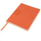 Бизнес-блокнот &quot;Tweedi&quot;, 150х180 мм, оранжевый, кремовая бумага, гибкая обложка, в линейку