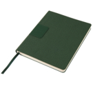 Бизнес-блокнот &quot;Tweedi&quot;, 150х180 мм, темно-зеленый, кремовая бумага, гибкая обложка, в линейку