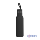 Бутылка для воды &quot;Фитнес&quot; 700 мл, покрытие soft touch (черный)