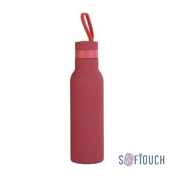 Бутылка для воды "Фитнес" 700 мл, покрытие soft touch (красный) (Изображение 1)