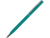 Ручка металлическая шариковая Атриум софт-тач (бирюзовый)  (Изображение 1)