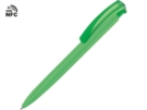 Ручка пластиковая шариковая трехгранная Trinity K transparent Gum soft-touch с чипом передачи информации NFC (зеленое яблоко) 