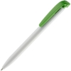 Ручка шариковая Favorite, белая с зеленым (Изображение 1)
