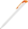 Ручка шариковая Favorite, белая с оранжевым (Изображение 2)