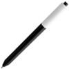 Ручка шариковая Pigra P03 Mat, черная с белым (Изображение 2)