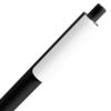Ручка шариковая Pigra P03 Mat, черная с белым (Изображение 4)
