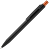 Ручка шариковая Chromatic, черная с оранжевым (Изображение 1)