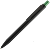 Ручка шариковая Chromatic, черная с зеленым (Изображение 1)