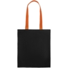 Холщовая сумка BrighTone, черная с оранжевыми ручками (Изображение 3)