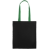 Холщовая сумка BrighTone, черная с зелеными ручками (Изображение 3)