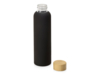 Стеклянная бутылка с бамбуковой крышкой Foggy, 600мл, черный (Р) (Изображение 2)