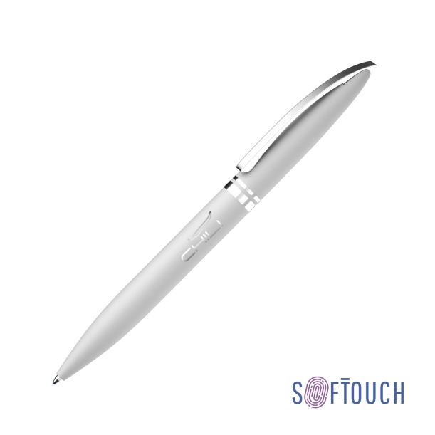 Ручка шариковая "Rocket", покрытие soft touch (белый) (Изображение 1)