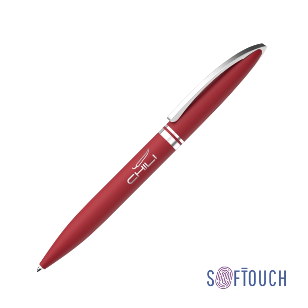 Ручка шариковая "Rocket", покрытие soft touch (красный) (Изображение 1)